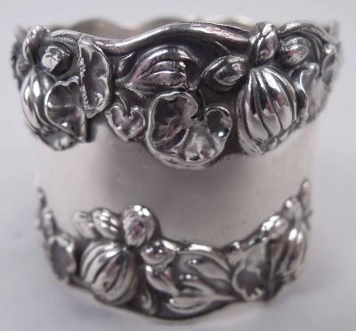  Gorham Manufacturing Co Antique Gorham Victorian Art Nouveau Sterling Silver Napkin Ring