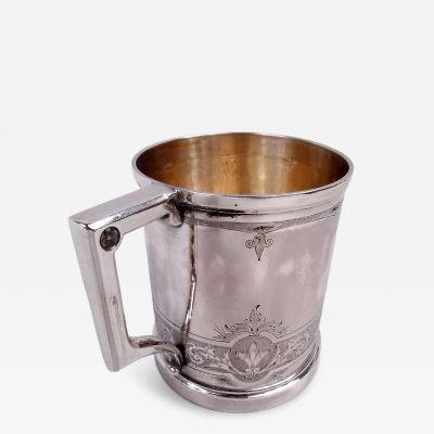  Gorham Manufacturing Co Antique Gorham Victorian Classical Coin Silver Baby Cup