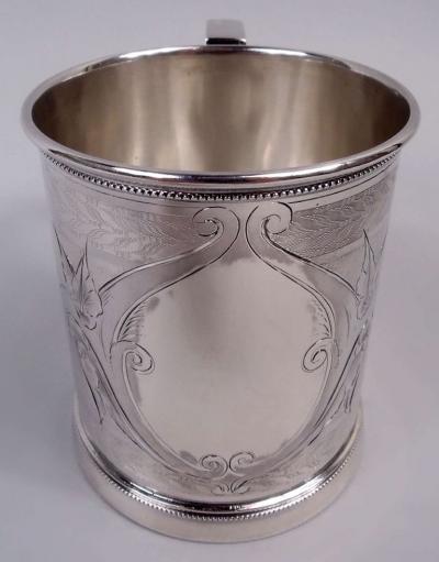 Gorham Manufacturing Co Antique Gorham Victorian Classical Coin Silver Baby Cup