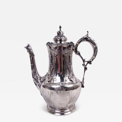  Gorham Manufacturing Co Antique Gorham Victorian Gothic Classical Coin Silver Coffeepot