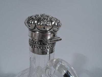  Gorham Manufacturing Co Gorham American Brilliant Cut Glass and Sterling Silver Decanter