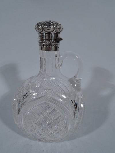  Gorham Manufacturing Co Gorham American Brilliant Cut Glass and Sterling Silver Decanter