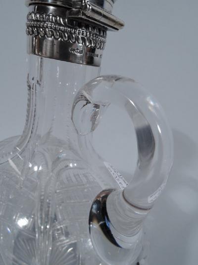  Gorham Manufacturing Co Gorham American Brilliant Cut Glass and Sterling Silver Decanter