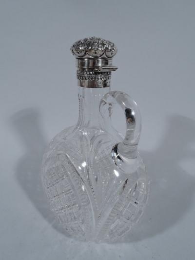  Gorham Manufacturing Co Gorham American Brilliant Cut Glass and Sterling Silver Decanter