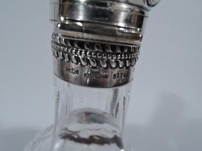  Gorham Manufacturing Co Gorham American Brilliant Cut Glass and Sterling Silver Decanter