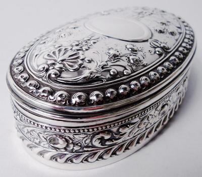  Gorham Manufacturing Co Gorham American Victorian Classical Sterling Silver Jewelry Box 1897