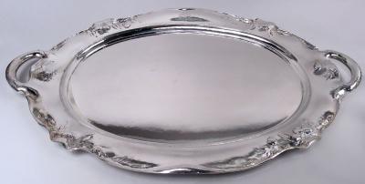  Gorham Manufacturing Co Gorham Art Nouveau Martel Silver Coffee Tea Set on Tray