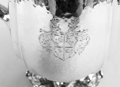  Gorham Manufacturing Co Gorham Art Nouveau Martel Silver Coffee Tea Set on Tray