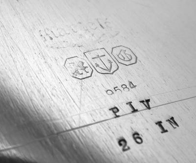  Gorham Manufacturing Co Gorham Art Nouveau Martel Silver Coffee Tea Set on Tray