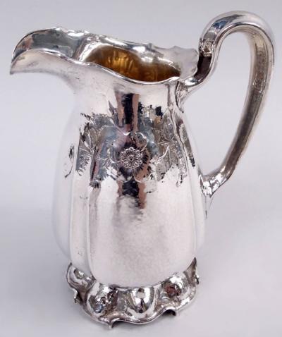  Gorham Manufacturing Co Gorham Art Nouveau Martel Silver Coffee Tea Set on Tray