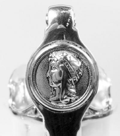  Gorham Manufacturing Co Gorham Coin Silver Water Pitcher in Classic Medallion Pattern