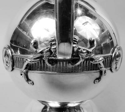 Gorham Manufacturing Co Gorham Coin Silver Water Pitcher in Classic Medallion Pattern