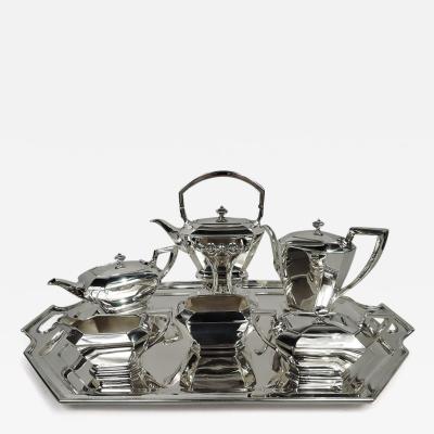  Gorham Manufacturing Co Gorham Fairfax Art Deco Sterling Silver Coffee Tea Set on Tray