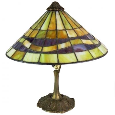  Gorham Manufacturing Co Gorham Leaded Glass Table Lamp Gilt Bronze Base Early 20th Century