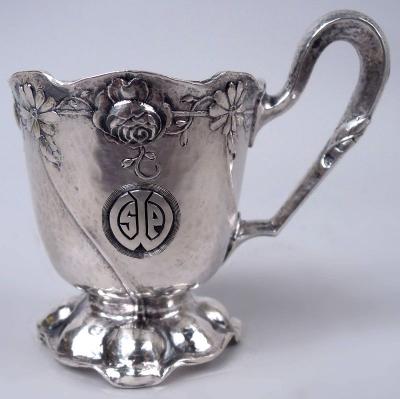  Gorham Manufacturing Co Gorham Martel Edwardian Art Nouveau Demitasse Holders Saucers 1920