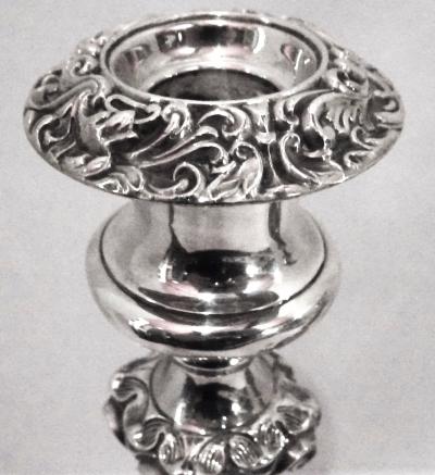  Gorham Manufacturing Co Gorham Silver Plate Baroque Style 5 Lilght Candelabra Pair