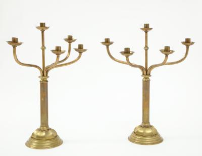  Gorham Manufacturing Co Gorham Solid Brass Antique Candlesticks