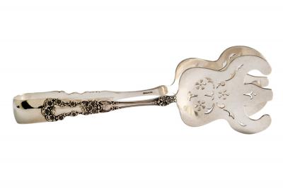  Gorham Manufacturing Co Gorham Sterling Serving Tongs Buttercup Pattern c a 1899 Asparagus Sandwich