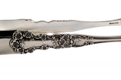  Gorham Manufacturing Co Gorham Sterling Serving Tongs Buttercup Pattern c a 1899 Asparagus Sandwich