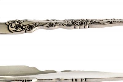  Gorham Manufacturing Co Gorham Sterling Serving Tongs Buttercup Pattern c a 1899 Asparagus Sandwich