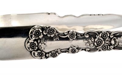  Gorham Manufacturing Co Gorham Sterling Serving Tongs Buttercup Pattern c a 1899 Asparagus Sandwich