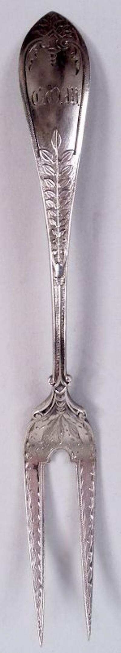  Gorham Manufacturing Co Gorham Sterling Silver Strawberry Forks in Aesthetic Palm Pattern