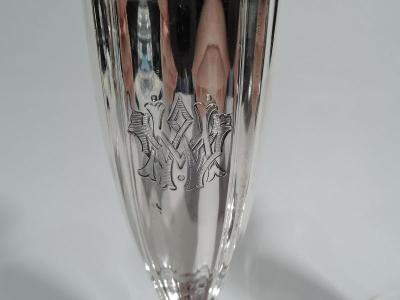  Gorham Manufacturing Co Pair of American Edwardian Sterling Silver Candlesticks by Gorham