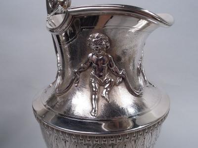  Gorham Manufacturing Co Pair of Antique Gorham American Classical Silver Ewers C 1860