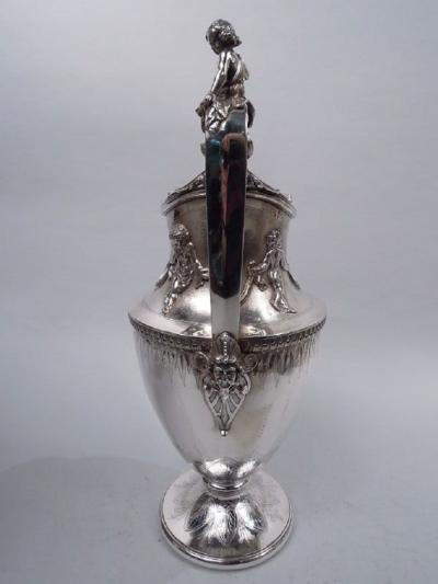  Gorham Manufacturing Co Pair of Antique Gorham American Classical Silver Ewers C 1860