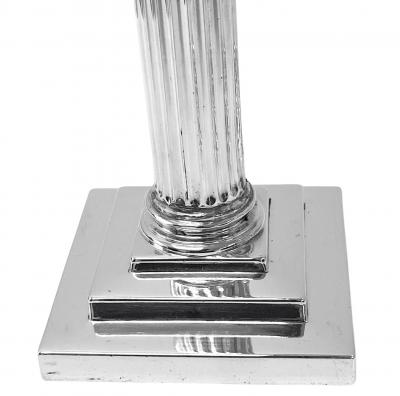  Gorham Manufacturing Co Pair of Antique Gorham Sterling Silver Column Candlesticks 1912