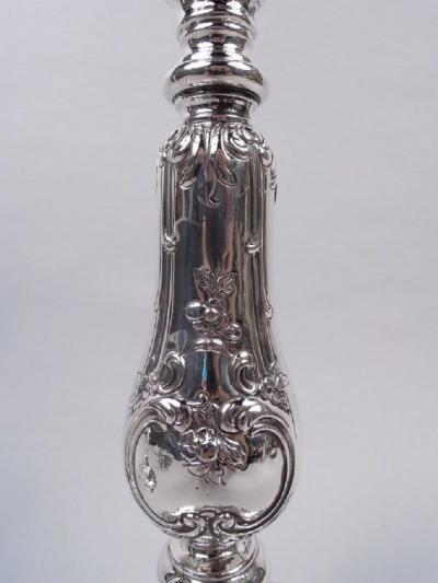  Gorham Manufacturing Co Pair of Gorham Edwardian Classical Sterling Silver Candlesticks 1914