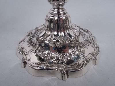  Gorham Manufacturing Co Pair of Gorham Edwardian Classical Sterling Silver Candlesticks 1914