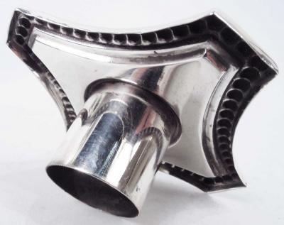  Gorham Manufacturing Co Pair of Gorham Edwardian Classical Sterling Silver Column Candlesticks