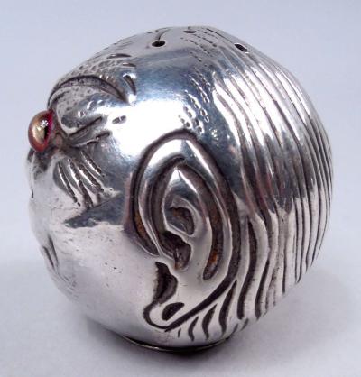  Gorham Manufacturing Co Pair of Gorham Novelty Man in the Moon Salt and Pepper Shakers 1881