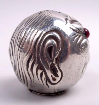  Gorham Manufacturing Co Pair of Gorham Novelty Man in the Moon Salt and Pepper Shakers 1881