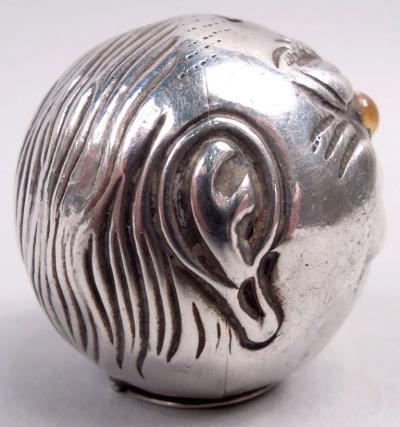  Gorham Manufacturing Co Pair of Gorham Novelty Man in the Moon Salt and Pepper Shakers 1881