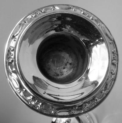  Gorham Manufacturing Co Pair of Gorham Strasbourg Sterling Silver 5 Light Candelabra