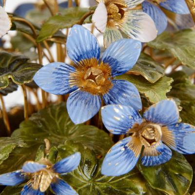  Gorham Manufacturing Co Pair of gilt metal and enamel Fleurs des Si cles flower baskets by Gorham