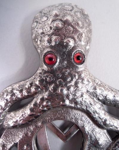 Gorham Manufacturing Co Rare Gorham Victorian Sterling Silver Octopus Chatelaine 1887