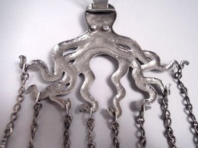 Gorham Manufacturing Co Rare Gorham Victorian Sterling Silver Octopus Chatelaine 1887