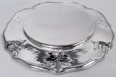  Gorham Manufacturing Co Set of 12 Gorham Edwardian Art Nouveau Martel Silver Dinner Plates