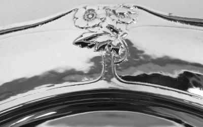  Gorham Manufacturing Co Set of 12 Gorham Edwardian Art Nouveau Martel Silver Dinner Plates