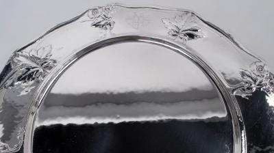  Gorham Manufacturing Co Set of 12 Gorham Edwardian Art Nouveau Martel Silver Dinner Plates