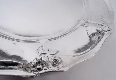  Gorham Manufacturing Co Set of 12 Gorham Edwardian Art Nouveau Martel Silver Dinner Plates