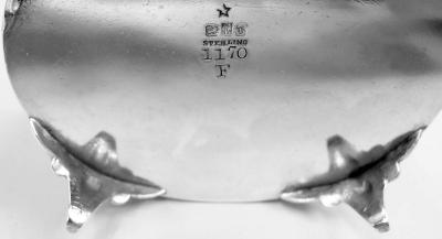  Gorham Manufacturing Co Set of 4 Gorham Sterling Silver Open Salts in Classical Aurora Pattern