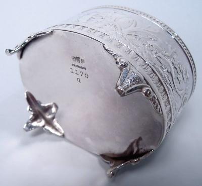  Gorham Manufacturing Co Set of 4 Gorham Sterling Silver Open Salts in Classical Aurora Pattern