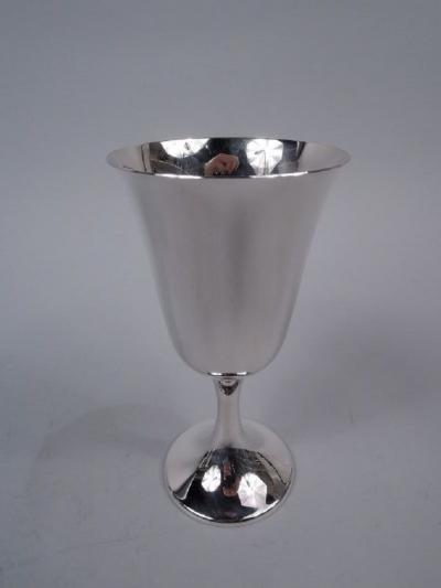  Gorham Manufacturing Co Set of 8 Gorham Sterling Silver Goblets in Desirable Puritan Pattern
