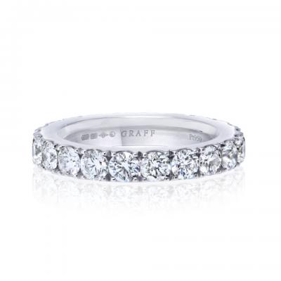  Graff Graff Platinum Round Diamond 3 1mm Wide 2 00cttw Eternity Band