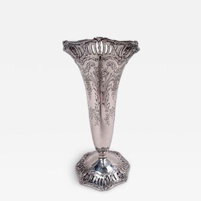  Graff Graff Washbourne Dunn Edwardian Regency Sterling Silver Vase