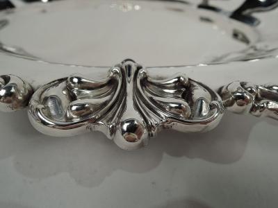  Graff Washbourne Dunn Antique American Edwardian Classical Sterling Silver Bread Tray